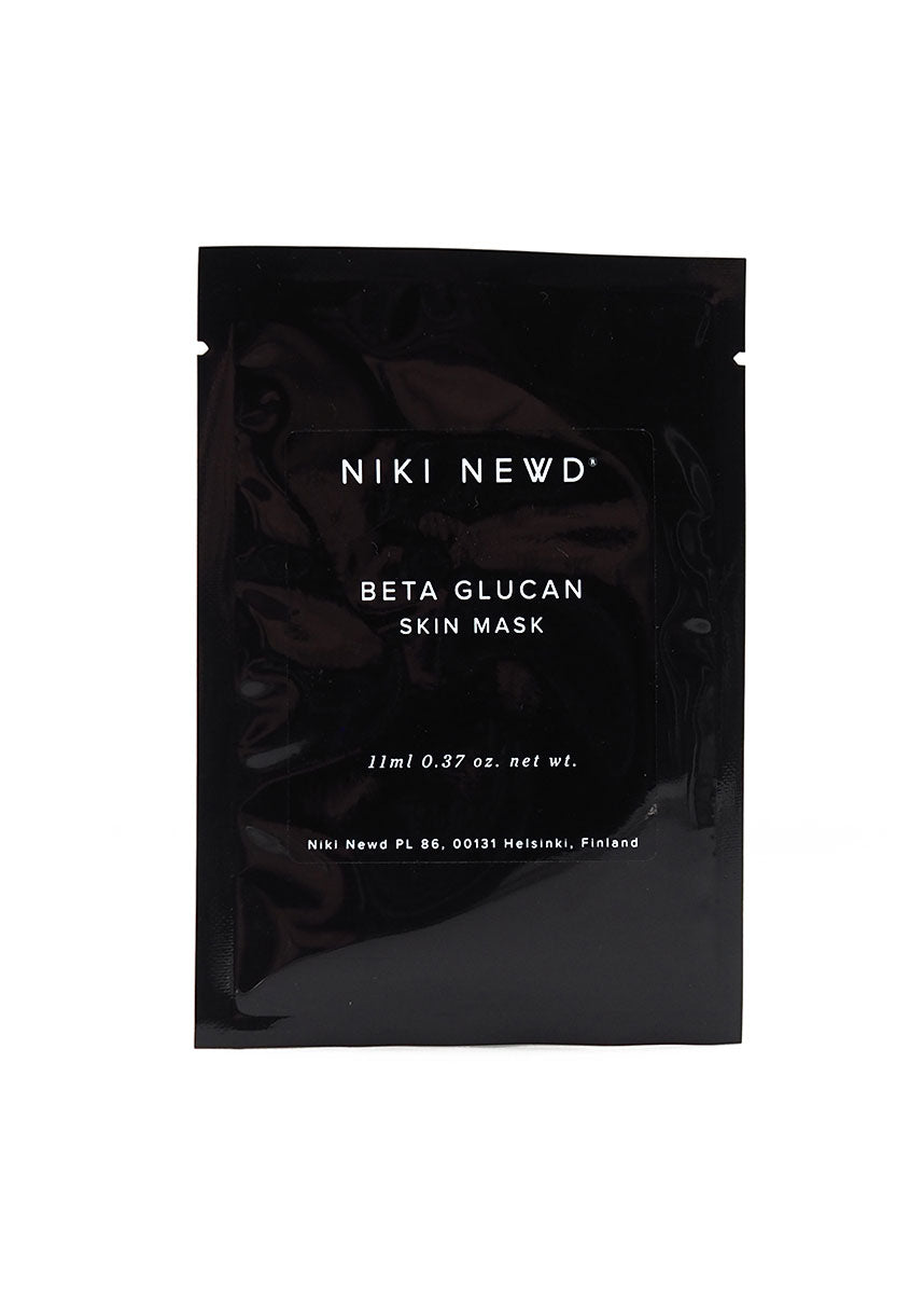 Niki Newd® Betaglucan Skin Mask – rauhoittava kauranaamio, joka sisältää kolloidista kauraa, ihanteellinen herkälle iholle ja ärtyneelle iholle.