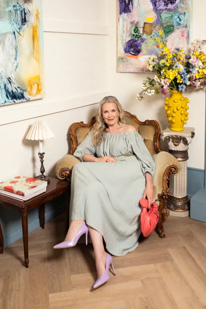 Niki Newd co-founder Kirsi Kaukonen photographed in an editorial shoot in 2025 – visionary founder of Finland's fresh natural skincare brand built on four generations of family wisdom.